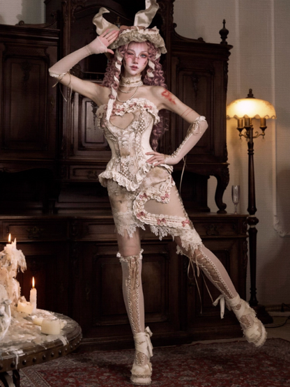 Love Fishbone Corset Rococo French Tunic Trim Tops【s0000013578】