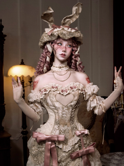 Love Fishbone Corset Rococo French Tunic Trim Tops【s0000013578】