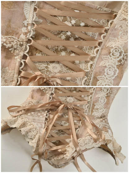 Love Fishbone Corset Rococo French Tunic Trim Tops【s0000013578】