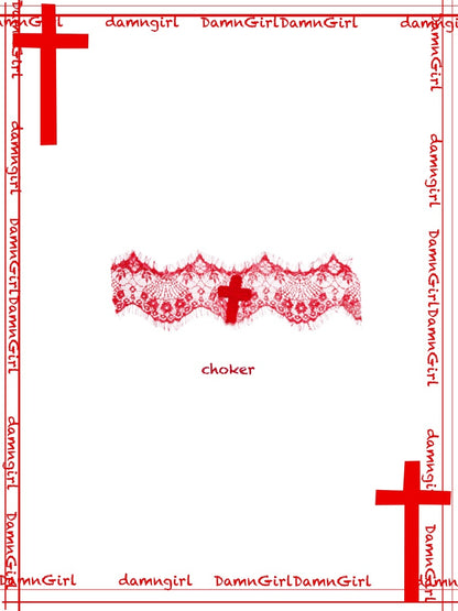 Blood-Stained Gothic Cross Cut-Out Turtle Neck Tops【s0000013579】