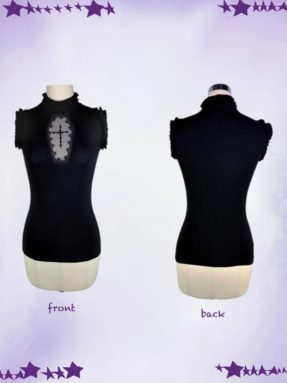 Star Cross Dark Gothic Cut Out Vest & Cake Culottes【s0000013582】