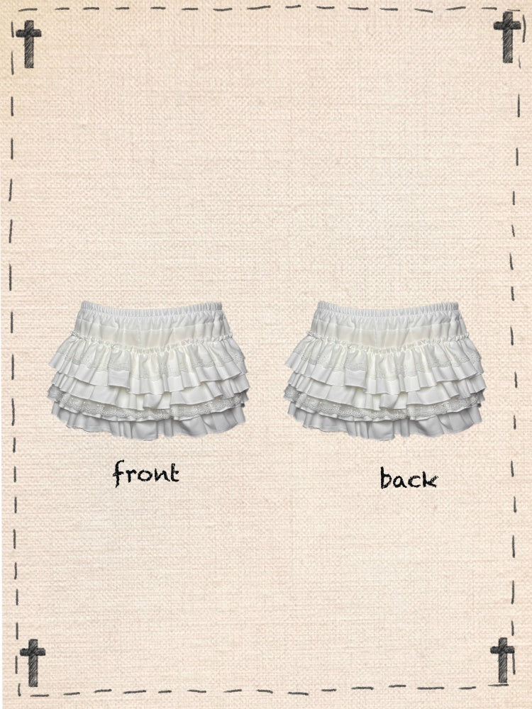 Cross Stitch Doll Gothic Cut-Out T-Shirt & Cake Pumpkin Pants【s0000013584】