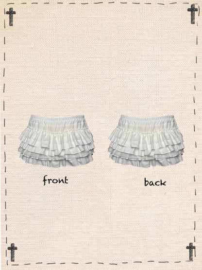 Cross Stitch Doll Gothic Cut-Out T-Shirt & Cake Pumpkin Pants【s0000013584】