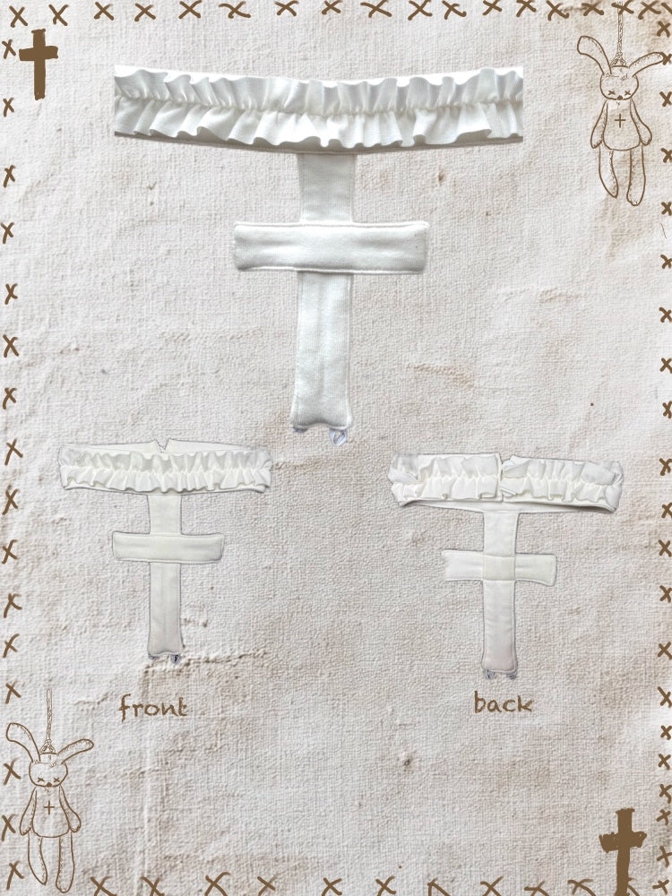 Rag Doll Bunny Original Gothic Cross Halter Neck T-Shirt & Cake Pumpkin Pants【s0000013585】