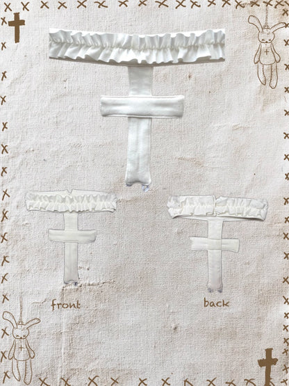 Rag Doll Bunny Original Gothic Cross Halter Neck T-Shirt & Cake Pumpkin Pants【s0000013585】