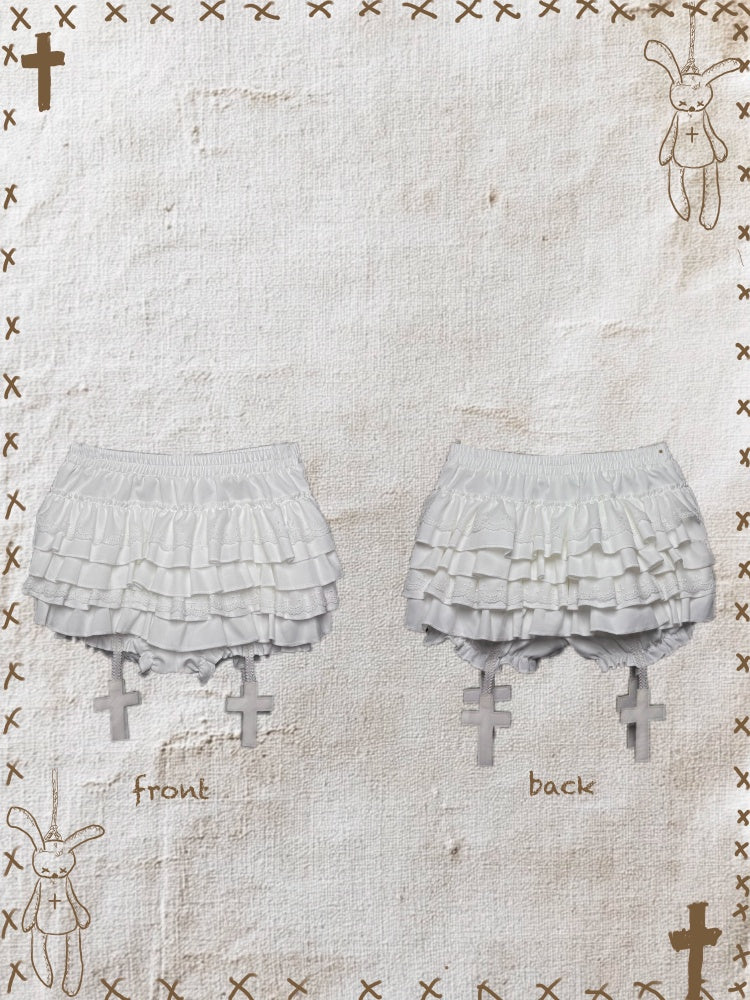 Rag Doll Bunny Original Gothic Cross Halter Neck T-Shirt & Cake Pumpkin Pants【s0000013585】