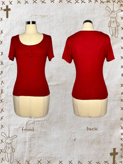 Rag Doll Bunny Original Gothic Cross Halter Neck T-Shirt & Cake Pumpkin Pants【s0000013585】