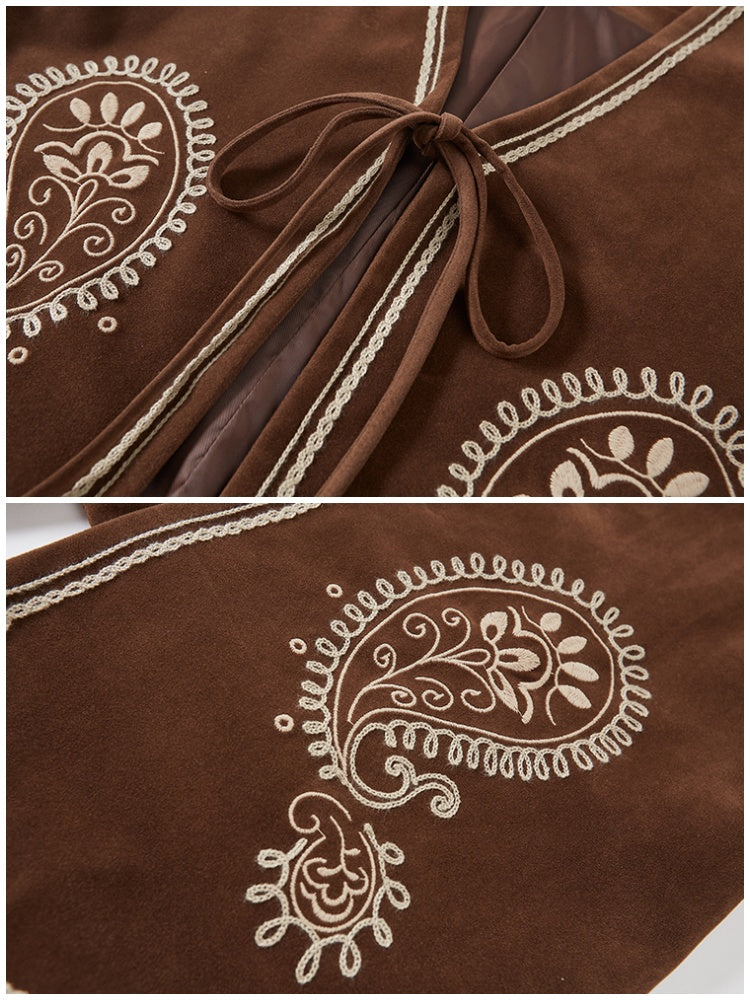 Western Style Paisley Embroidered Vest【s0000013770】