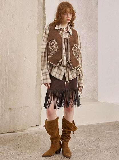 Western Style Paisley Embroidered Vest【s0000013770】