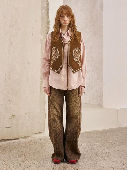 Western Style Paisley Embroidered Vest【s0000013770】