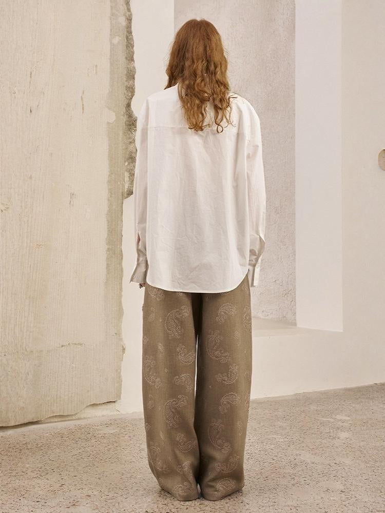 Front Lace Panel Cut Out Light Weight Long Sleeve Shirt【s0000013772】