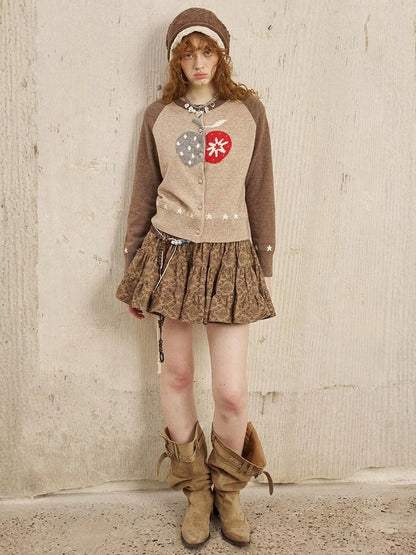 Vintage Style Paisley Print Tiered Mini Skirt【s0000013776】