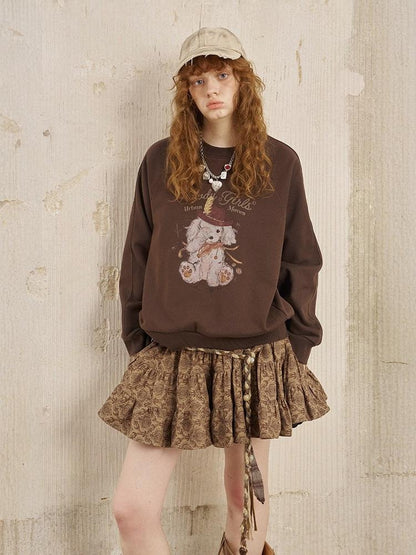 Vintage Style Paisley Print Tiered Mini Skirt【s0000013776】