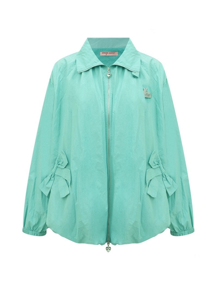 Ribbon Pocket Double Zip Loose Jacket【s0000013781】