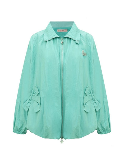 Ribbon Pocket Double Zip Loose Jacket【s0000013781】