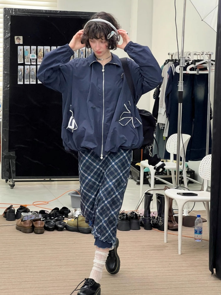 Ribbon Pocket One Point Rabbit Zip Jacket【s0000013794】