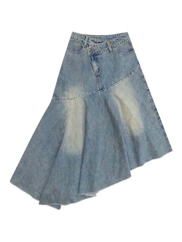 スカート MAISONSPECIAL High Damage Denim Skirt 36 セール】High Damage Denim Skirt/ハイダメージデニムスカート
