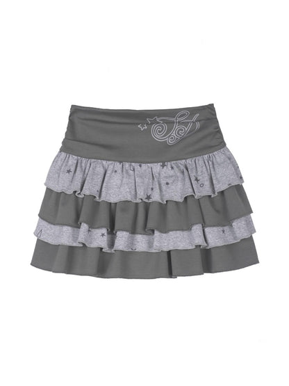 Star Print Cake Short Skirt【s0000013806】