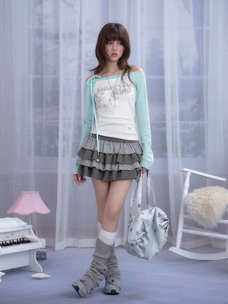 Star Print Cake Short Skirt【s0000013806】