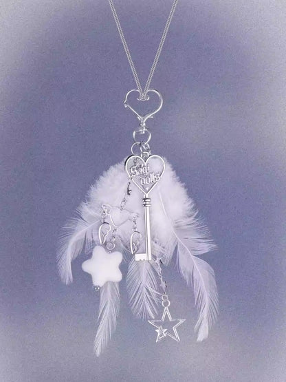 Angel Feather Keychain Necklace【s0000013809】