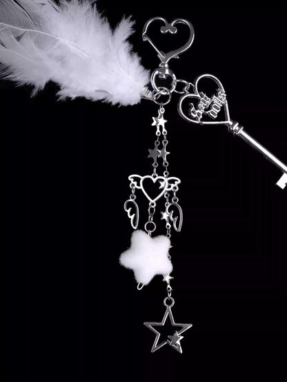 Angel Feather Keychain Necklace【s0000013809】