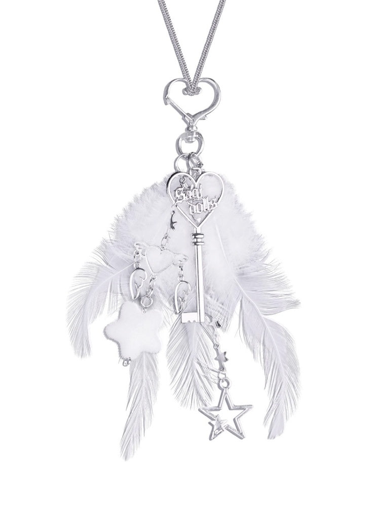 Angel Feather Keychain Necklace【s0000013809】