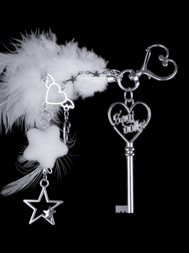 Angel Feather Keychain Necklace【s0000013809】