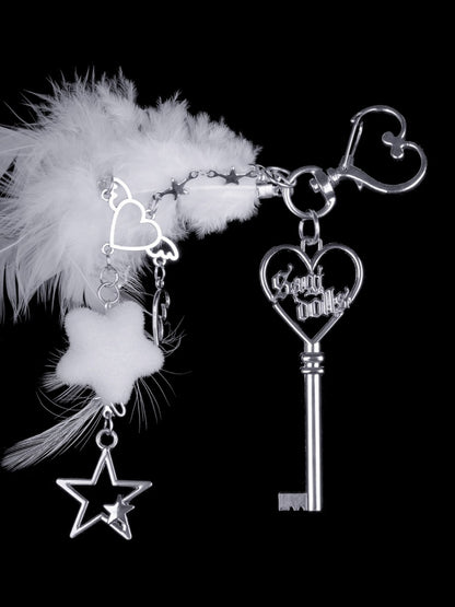 Angel Feather Keychain Necklace【s0000013809】