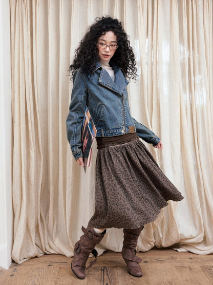 "The Rout of Science" Retro Short Design Denim Jacket【s0000013833】
