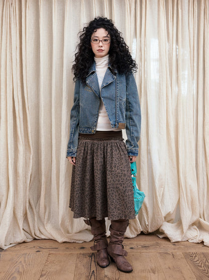 "The Rout of Science" Retro Short Design Denim Jacket【s0000013833】