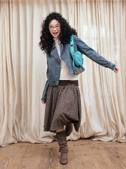 "The Rout of Science" Retro Short Design Denim Jacket【s0000013833】