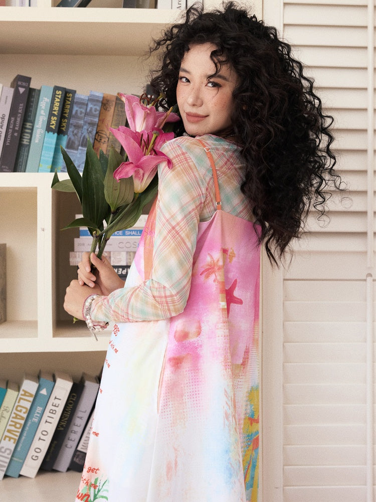 "Coconut Grove Fragrance" Colorful Printed Camisole Dress【s0000013836】
