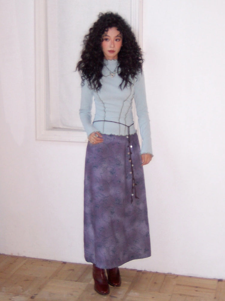 "Fog Into The Sea Of Flowers" Retro Floral Print Skirt【s0000013837】