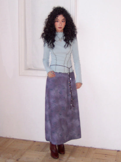 "Fog Into The Sea Of Flowers" Retro Floral Print Skirt【s0000013837】