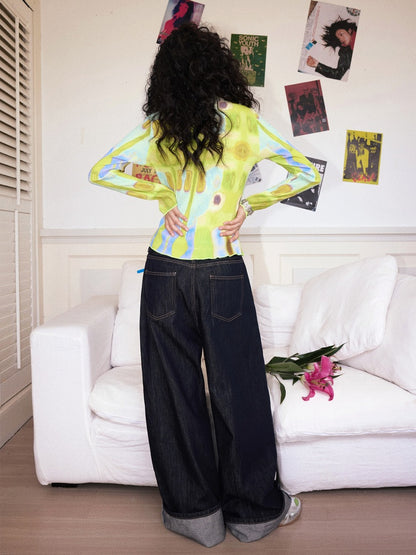 "Breeze Walk" Loose Wide Leg Denim Trousers【s0000013840】