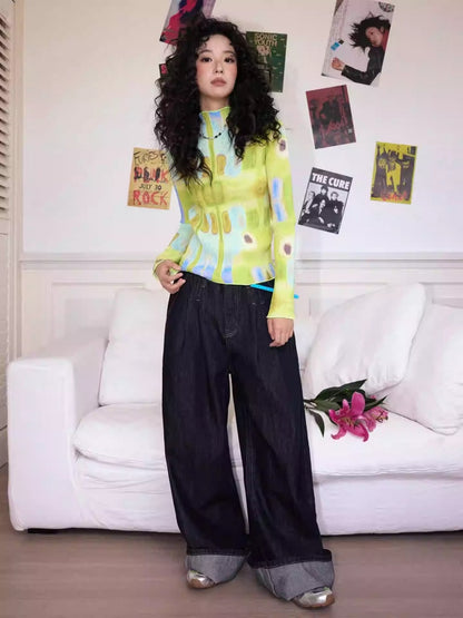 "Breeze Walk" Loose Wide Leg Denim Trousers【s0000013840】