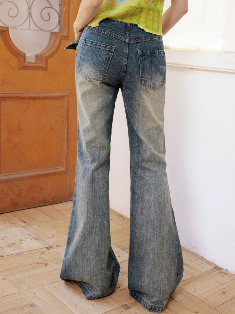 "Magic" Retro Slim Flared Jeans【s0000013844】