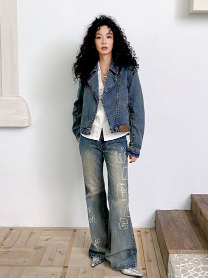 "Magic" Retro Slim Flared Jeans【s0000013844】