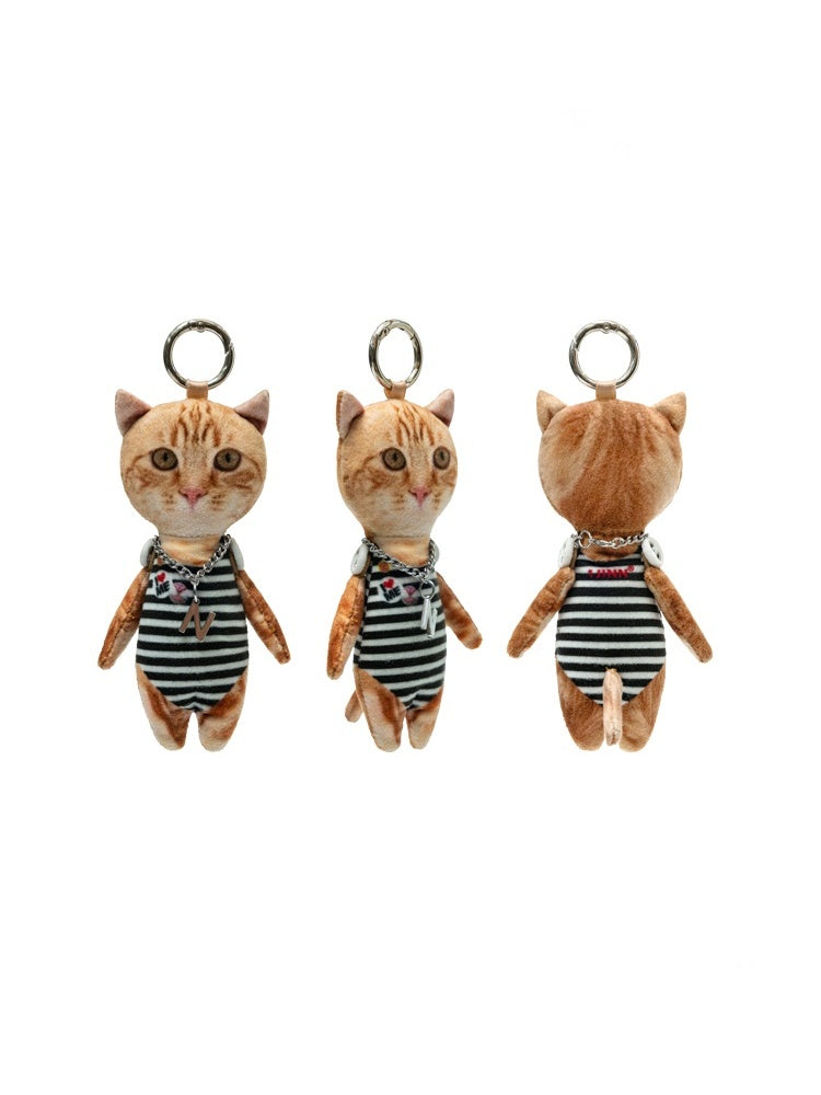 Original Funny Three-Dimensional Cat Doll Bag Pendant Cute Keychain Pendant【s0000013850】