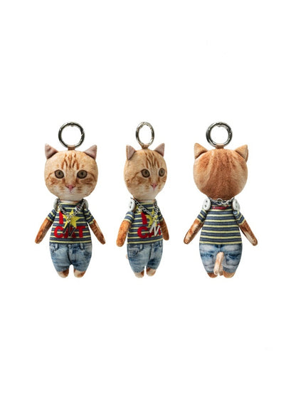 Original Funny Three-Dimensional Cat Doll Bag Pendant Cute Keychain Pendant【s0000013850】