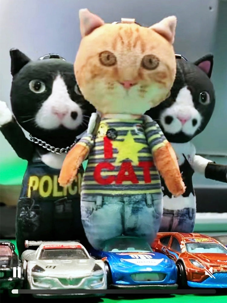 Original Funny Three-Dimensional Cat Doll Bag Pendant Cute Keychain Pendant【s0000013850】