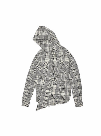 Vintage Plaid Hooded Ribbon Shirt & Drawstring Skirt & Wide Leg Pants Set【s0000013859】