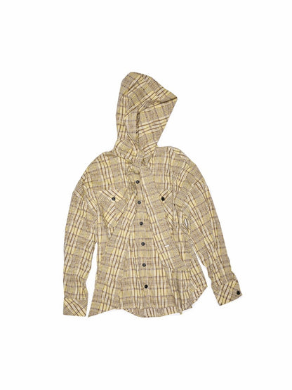Vintage Plaid Hooded Ribbon Shirt & Drawstring Skirt & Wide Leg Pants Set【s0000013859】