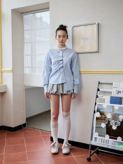 Drawstring Bud Puff Mini Skirt【s0000013860】