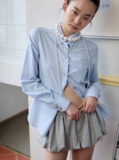 Drawstring Bud Puff Mini Skirt【s0000013860】