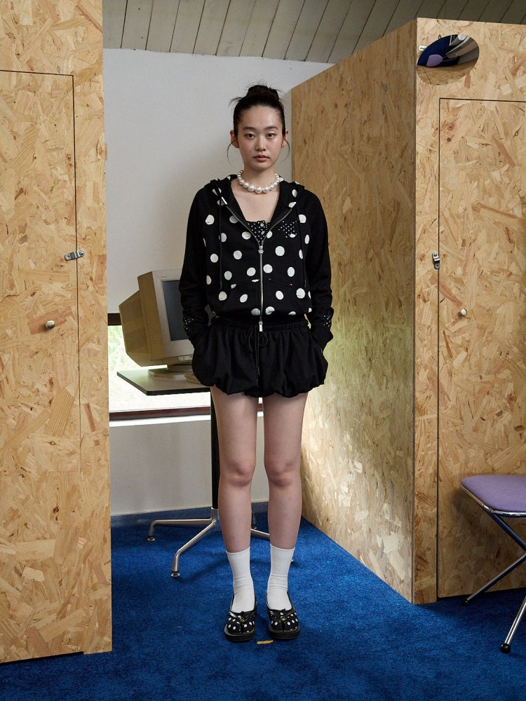 Drawstring Bud Puff Mini Skirt【s0000013860】