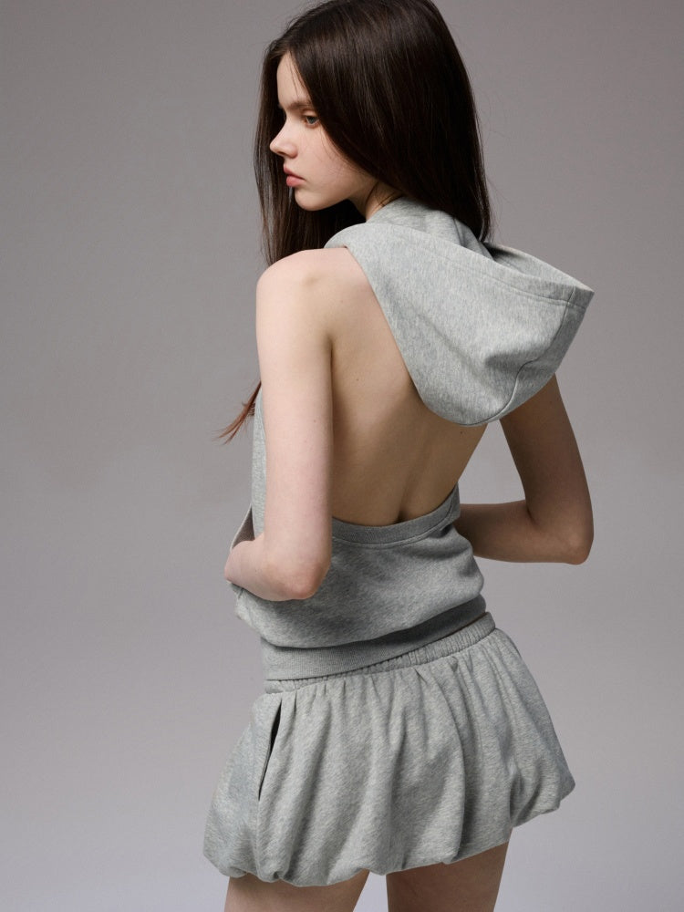 Drawstring Bud Puff Mini Skirt【s0000013860】