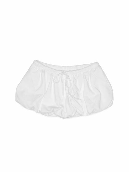 Drawstring Bud Puff Mini Skirt【s0000013860】
