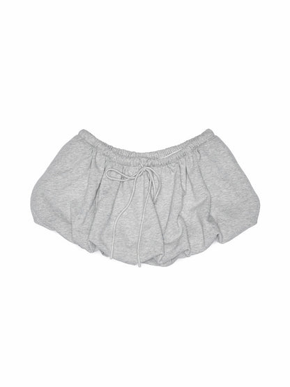 Drawstring Bud Puff Mini Skirt【s0000013860】
