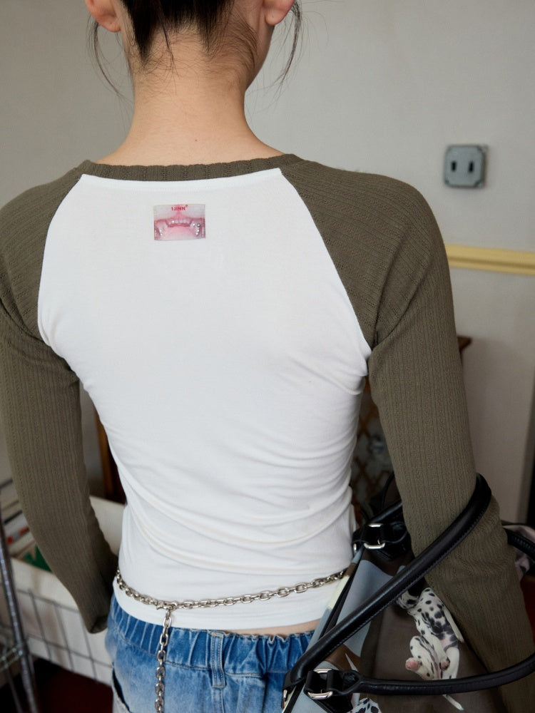 Cat & Dog Polka Dot Print Raglan Sleeve T-Shirt【s0000013863】